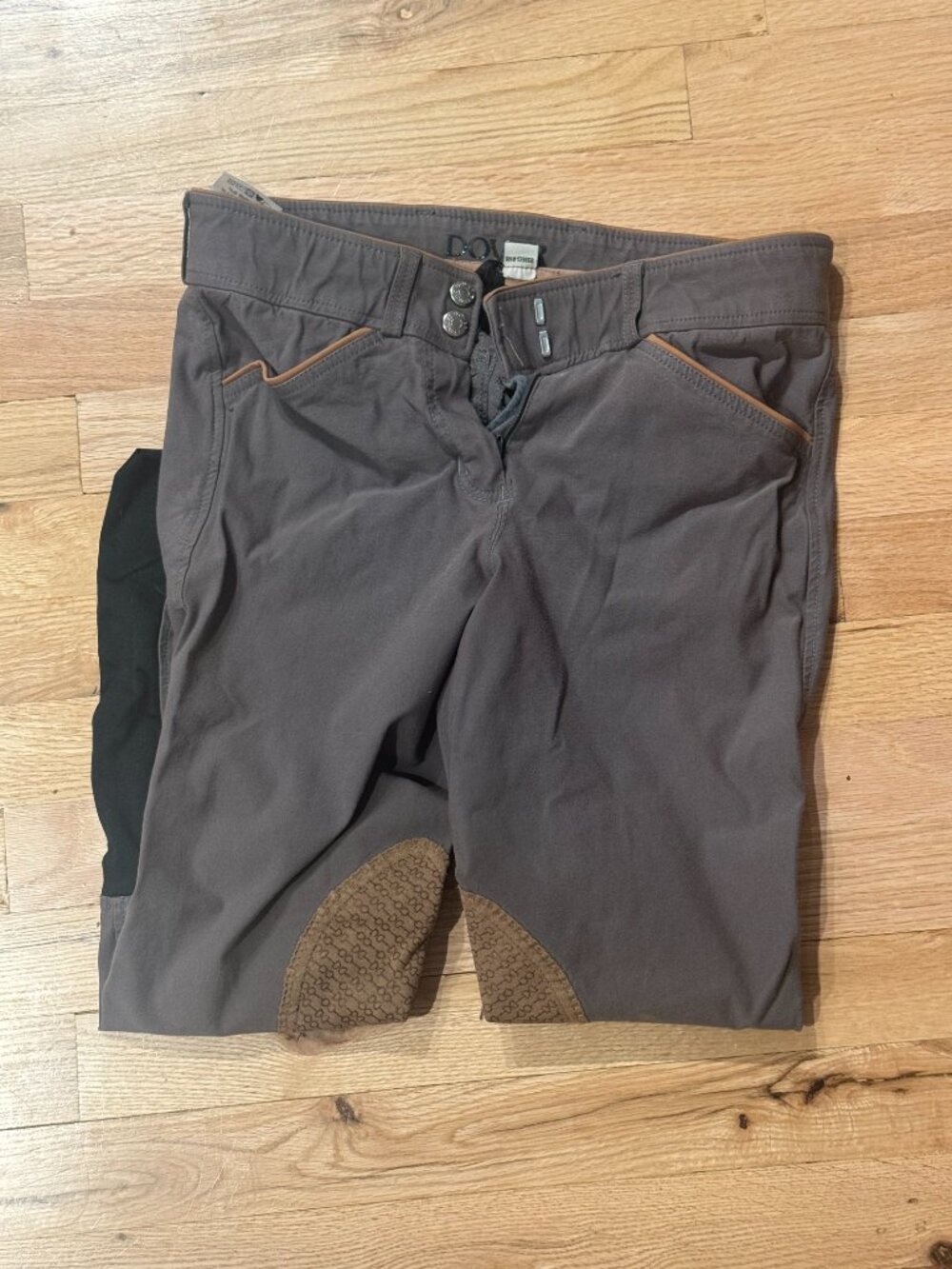 Dover Wellesley Breeches Grey and Brown Size 26